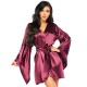 Атласный пеньюар с широкими рукавами Beauty Night SAMIRA PEIGNOIR BURGUNDY, Цвет: бордовый, Размеры: S/M/L