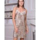 Шелковая ночная сорочка Mia-Amore CLEMENTINA 3450, Цвет: латте, Размеры: M