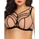 Полумягкий бюстгальтер Novika GILLIAN N02 PU с черным, Цвет: бежевый с черным, Размеры: 105B