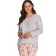 Женская пижама из хлопка Taro 2802/2803 GIORGIA серый/розовый, Цвет: серый/розовый, Размеры: 2XL