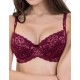 Бюстгальтер балконет пуш-ап биколор Simona M 870 бордо-роза, Цвет: бордо-роза, Размеры: 70E