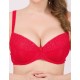 Бюстгальтер балконет пуш-ап Simona M 870 красный-сетка, Цвет: красный-сетка, Размеры: 80C