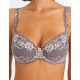 Бюстгальтер балконет пуш-ап биколор Simona M 870 серо-розовый, Цвет: серо-розовый, Размеры: 75E