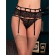 Кружевной пояс для чулок LIVIA CORSETTI LC 90522-1 BRANDEI GARTER BELT, Цвет: черный, Размеры: S/M