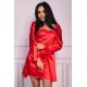 Атласная сорочка с халатом LIVIA CORSETTI LC 90249 JACQUELINE RED, Цвет: красный, Размеры: S/M