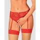 Сексуальные трусики с подвязками Obsessive DAGMARIE GARTER PANTIES, Цвет: красный, Размеры: XS/S