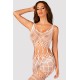 Боди-комбинезон ажурный Obsessive G 330 BODYSTOCKING, Цвет: белый, Размеры: XL/2XL