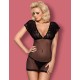 Сексуальная сорочка Obsessive 821 CHEMISE, Цвет: черный, Размеры: S/M
