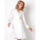 Халат с запахом из вискозы Aruelle IRIS, Цвет: белый, Размеры: S