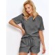Пижама с шортами из муслина Taro 2870 SUNNY, Цвет: серый, Размеры: S