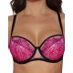 Бюстгальтер полупоролон с розовым кружевом Ava AMBRE 2032 PU pink, Цвет: розовый, Размеры: 80E