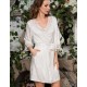 Халат-кимоно атласный Mia-Amore BEATRICE 2193, Цвет: молочный, Размеры: S/M