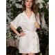 Рубашка-халат из атласа Mia-Amore BEATRICE 2197, Цвет: молочный, Размеры: 2XL