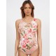 Слитный купальник с цветочным принтом UNICONF CBI266 TROPICAL FEVER, Цвет: розовый, Размеры: L