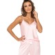 Атласная пижама топ и брюки Donna TIFFANI pyjamas PINK, Цвет: розовый, Размеры: S
