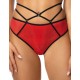 Кружевные трусики c ремешками MAT LOREN F-3636-5 czerwono-czarny, Цвет: красный, Размеры: M