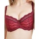 Бюстгальтер балконет кружевной Simona M 608 бордо-коралл, Цвет: бордо-коралл, Размеры: 75C