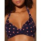 Верх купальника в горох Ysabel Mora 82289 синий/персиковый, Цвет: синий/персиковый, Размеры: 90E