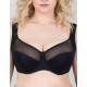Бюстгальтер полумягкий с подкроем Lina A 6016 черный, Цвет: черный, Размеры: 75E