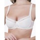 Кружевной бюстгальтер на поролоне Lina A 6086 молоко, Цвет: молоко, Размеры: 90D