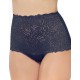 Высокие кружевные трусы бразилиана Nikol Djumon 165 28 темно-синий, Цвет: темно-синий, Размеры: M