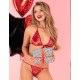 Красный сексуальный комплект LIVIA CORSETTI LC 90008 STRAP HEARTS KOMPLET, Цвет: красный, Размеры: XL/2XL
