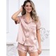 Атласный комплект с шортами Mia-Mella JULIA 8738 светлая пудра, Цвет: светлая пудра, Размеры: M
