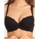 Кружевной бюстгальтер балконет пуш-ап Novella 640 черный, Цвет: черный, Размеры: 75D