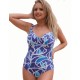 Совместный купальник Akcent AN258, Цвет: бело-синий, Размеры: 100E