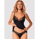 Комплект Obsessive BELLA ROU TOP & PANTIES, Цвет: черный, Размеры: XS/S