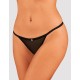 Стринги с доступом Obsessive CELIA NOIR CROTCHLESS THONG, Цвет: черный, Размеры: M/L