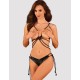 Откровенный комплект Obsessive CORDELLIS CUPLESS SET, Цвет: черный, Размеры: UN