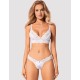 Кружевной комплект Obsessive HEAVENLLY SET, Цвет: белый, Размеры: M/L
