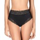 Трусы высокие с кружевной отделкой Janira DOLCE MICRO 1032100 negro, Цвет: negro (черный), Размеры: M