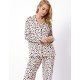 Пижама женская со штанами Aruelle GIANNA SET SOFT, Цвет: бежевый/черный, Размеры: M