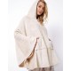 Женское пончо с капюшоном Aruelle ZAHRA SWEATER, Цвет: бежевый, Размеры: S