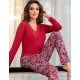 Женская пижама из вискозы Donna RITA long pyjamas, Цвет: бордовый, Размеры: S Женская пижама из вискозы Donna RITA long pyjamas, Цвет: бордовый, Размеры: S