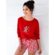 Женская пижама с шортами Sensis HAZEL, Цвет: красный, Размеры: XL