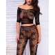 Кружевной комплект топ + леггинсы Chilirose 4661 SET черный, Цвет: черный, Размеры: S/M
