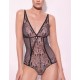 Кружевное боди Alles GLOSSY IRIS BODY, Цвет: черный, Размеры: 2XL