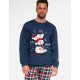 Пижама мужская Cornette 115 SNOWMAN, Цвет: темно-синий/красный, Размеры: 2XL
