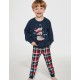 Пижама для мальчиков со штанами Cornette 593/966 SNOWMAN 2, Цвет: темно-синий/красный, Размеры: 146-152