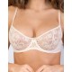 Кружевной мягкий бюстгальтер балконет Lina A 3069 жасмин, Цвет: жасмин, Размеры: 70D