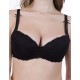 Бюстгальтер балконет пуш-ап Sermija 148-12-L чёрный, Цвет: чёрный, Размеры: 90C