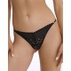 Кружевные трусики стринги Esotiq INNOCENT 40903 черный, Цвет: черный+серый, Размеры: M