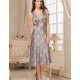 Длинная сорочка с узором Mia-Amore PATRICIA 8418, Цвет: молочный шоколад, Размеры: 2XL
