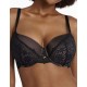 Кружевной поролоновый бюстгальтер Esotiq ILUSION 41031 черный+графит, Цвет: черный+графит, Размеры: 70F