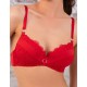 Формованный бюстгальтер балконет Mioocchi MATILDA 8101 rosso, Цвет: rosso (красный), Размеры: 80C