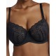Атласный бюстгальтер с кружевом Esotiq ISABELLE 41022 черный, Цвет: черный+графит, Размеры: 70J