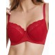 Атласный бюстгальтер с кружевом Esotiq ISABELLE 41022 красный, Цвет: красный, Размеры: 85E
